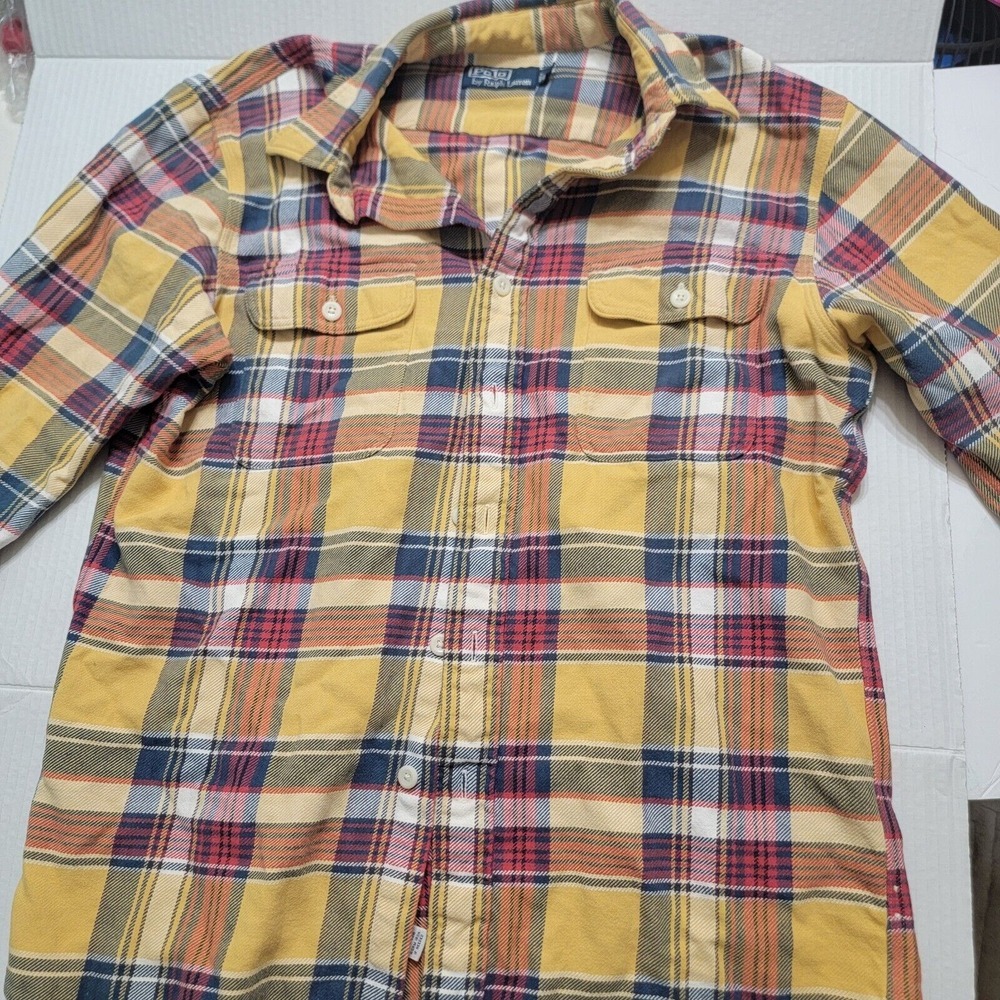 VTG Men's Polo Ralph‎ Lauren P.R.L. Outfitter Shirt Plaid Thick Flannel Size Med